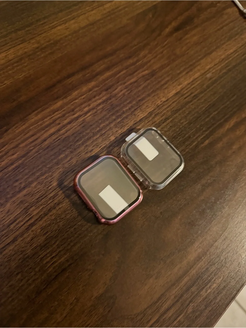 Clear and Rose Gold Protective Case for Apple Watch